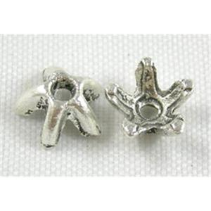 Tibetan Silver Caps Non-Nickel, 7mm dia, 3.5mm high