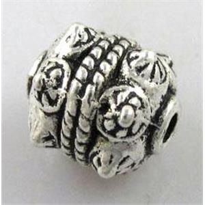 Tibetan Silver Spacers Non-Nickel, 10mm diameter