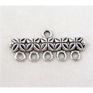 Tibetan Silver Pendant  Non-Nickel, 25mm length