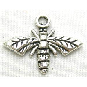 Tibetan Silver honeyBee Non-Nickel, 13.5x17.5mm