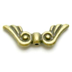 Anquite Bronze Tibetan Silver Angel wing Charms Non-Nickel, 16mm wide