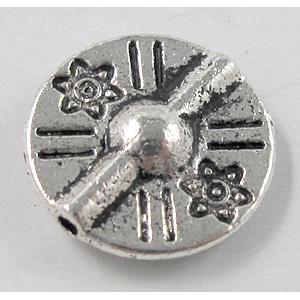 Tibetan Silver Spacer Non-Nickel, 13mm dia, 2.5mm thick