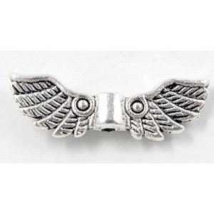 Tibetan Silver Angel wings Non-Nickel, 22mm wide