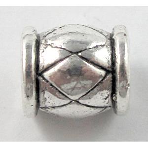 Tibetan Silver spacer, Non-Nickel, 12x13mm, hole:7mm