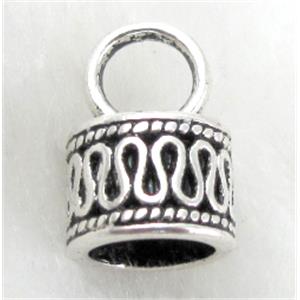 Tibetan Silver pendants Non-Nickel, 10x15mm, inside hole:12mm dia