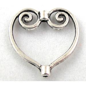 Tibetan Silver Charms spacer beads, Non-Nickel, 20x21mm