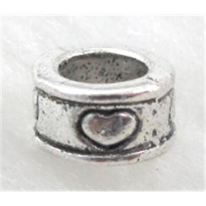 bead, Tibetan Silver Spacer Non-Nickel, 8mm dia, hole:5mm