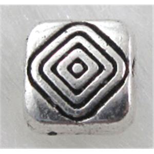 Tibetan Silver Spacers Non-Nickel, 6x6mm,3mm thin