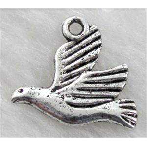 Tibetan Silver bird of peace pendant Non-Nickel, 20x18mm