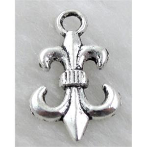 Tibetan Silver Anchor Pendant non-nickel, 14x23mm