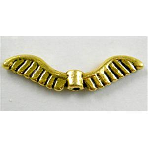 Antique Gold Tibetan Silver Angel Wing Charms Non-Nickel, 6.5x26mm