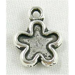 Tibetan Silver Pendant Non-Nickel, 10x12mm