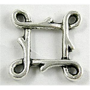 Tibetan Silver pendant Bead Non-Nickel, 15x15mm