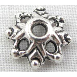 Tibetan Silver Bead Caps non-nickel, 9mm diameter