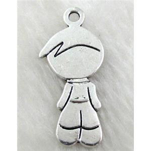 Tibetan Silver kids pendant Non-Nickel, 20x40mm