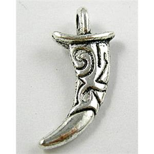 Tibetan Silver dagger Pendant Non-Nickel, 18x30mm