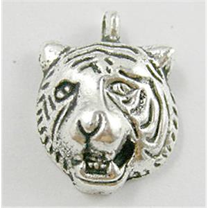 Tiger Tibetan Silver Non-Nickel, 13x18mm