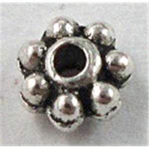 Tibetan Silver Daisy Spacer Non-Nickel, 4mm dia