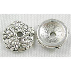 Tibetan Silver Caps Non-Nickel, 8.5mm dia