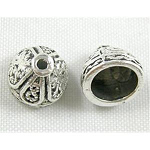 Tibetan Silver Caps Non-Nickel, 9mm dia, 8.5mm high