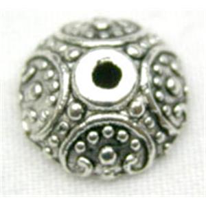 Tibetan Silver Caps non-nickel, 11mm diameter