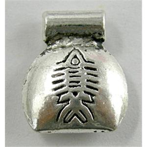 Tibetan Silver pendant Bead Non-Nickel, 12x16mm