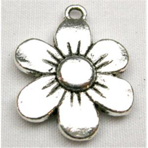 Tibetan Silver Daisy Flower Non-Nickel, 19mm diameter