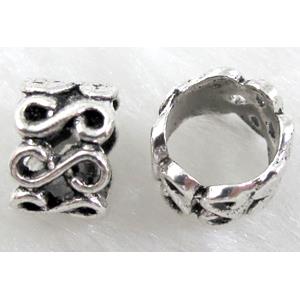 Tibetan Silver Spacer Non-Nickel, 10mm dia, hole:8mm