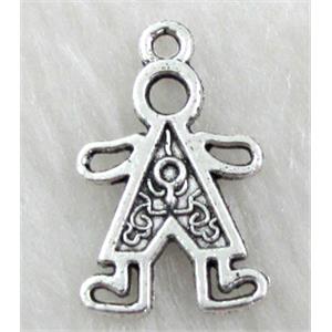 Tibetan Silver Non-Nickel charm pendant, 15x24mm