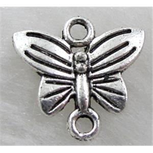 Connector, tibetan silver butterfly Non-Nickel, 14x14mm