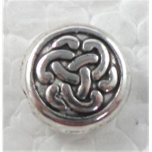 Tibetan Silver Spacer Non-Nickel, 7mm dia, 3.2mm thick