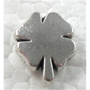 four-leaf clover, Tibetan Silver Non-Nickel, 11.5x14.5mm, 4.5mm thick