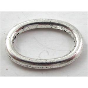 oval ring, Tibetan Silver Connector Non-Nickel, 9x14mm