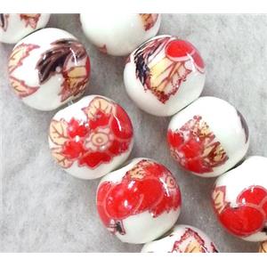 round Porcelain beads, approx 12mm dia