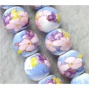 round Porcelain beads, approx 12mm dia