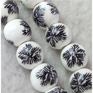 round Porcelain beads, approx 12mm dia