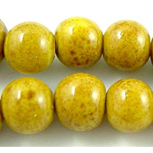 Oriental Porcelain Round Beads, 9mm dia, 50pcs per st