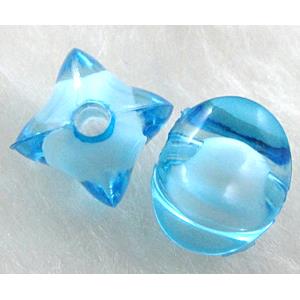 Acrylic Bead,Transparent, 9x9mm, approx 2000pcs