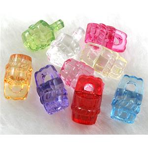 Cask Acrylic Bead,Transparent, mixed, 11.5x18.5mm, approx 800pcs