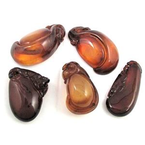 amber pendant charm, freeform, approx 20-44mm