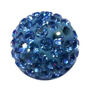 fimo beads with middle east rhinestone, blue, 10mm dia