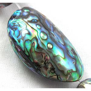 Paua Abalone Shell Bead, approx 23x38mm, 11pcs per st