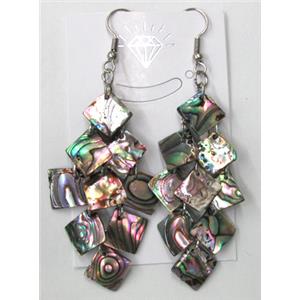 Paua Abalone shell earring, mxied, approx 10x10mm