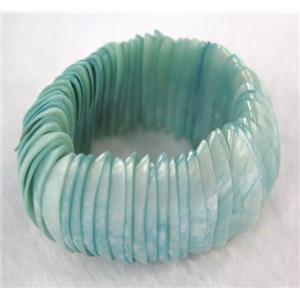 freshwater shell bracelet, stretchy, approx 13-35mm