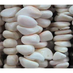 Fresh water shell bead, freeform, approx 5-13mm