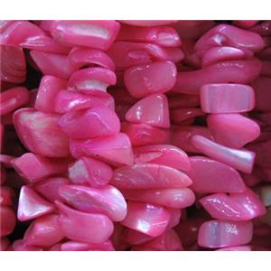 Fresh water shell bead, freeform, approx 5-13mm