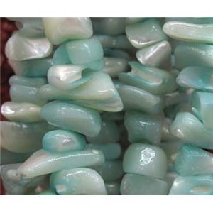 Fresh water shell bead, freeform, approx 5-13mm