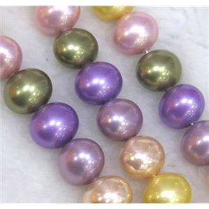Pearlized Shell Bead, potato shape, approx 16x19mm