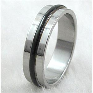 Stainless steel Ring, platinum plated, inside: 22mm dia