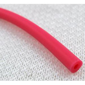 Rubber Cord, hollow, red, 4mm dia, Tube wire, approx 350meters